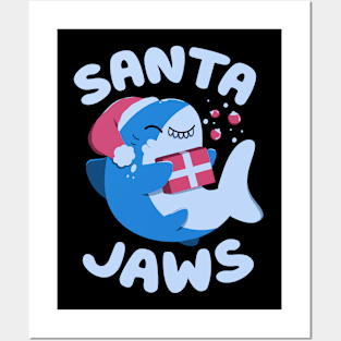 Santa Jaws Xmas Shark by Tobe Fonseca Posters and Art